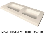 Plan vasque Design, sur mesure, Largeur 120 à 200 cm x Profondeur 40 à 60 cm, résine minérale de couleurs ACRYSTONE® Finition lisse, Livraison Offerte et Rapide.